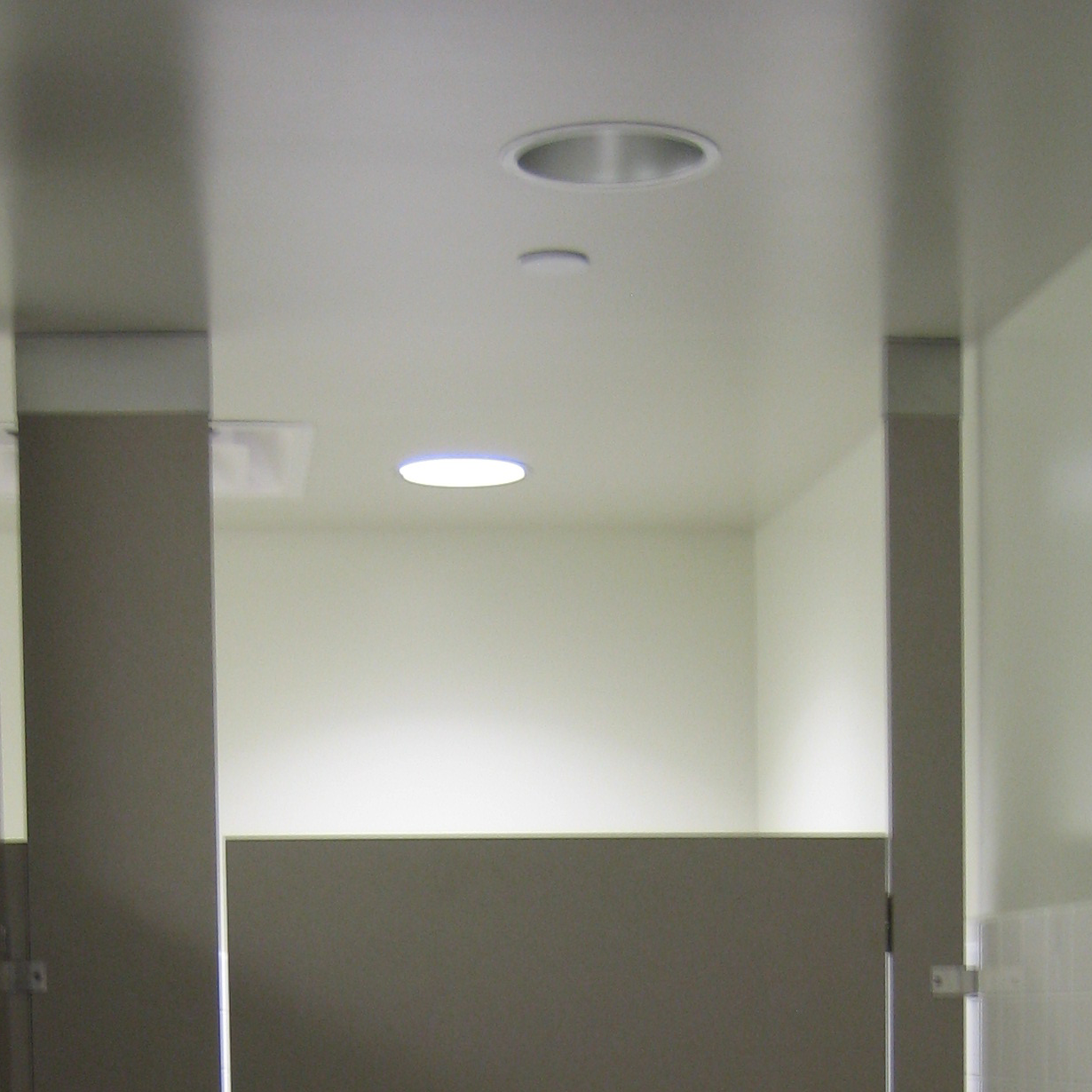 Solid plastic open above doors